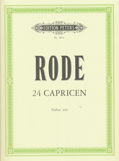Rode, Pierre 24 Caprices voor viool solo – in etude vorm 