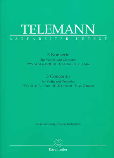 Telemann, 3 Konzerte für Violine und Orchester 