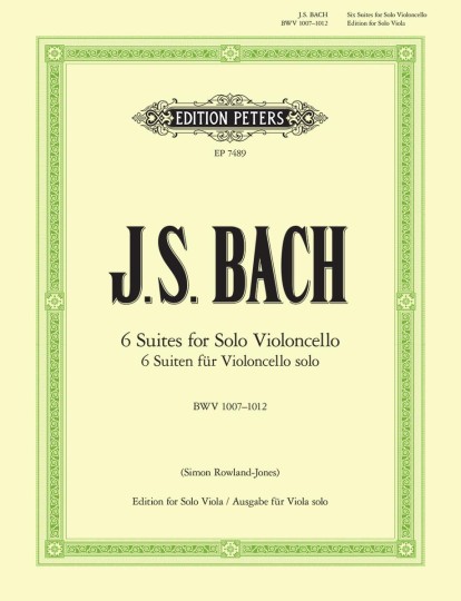 Bach, Suiten für Violoncello solo (Ausgabe für Viola solo) 