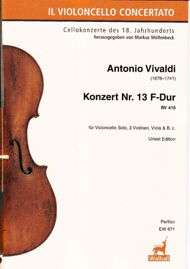Vivaldi, Antonio (1678–1741): Konzert Nr. 13 F-Dur RV 410 - Partitur 