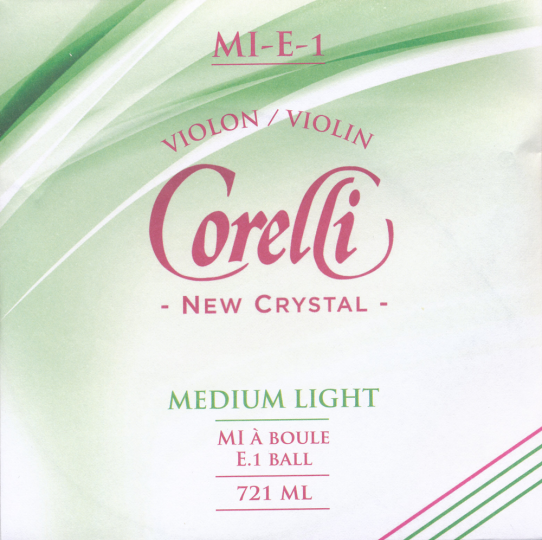 CORELLI Crystal - vioolsnaren - E kogel - 4/4 med. light