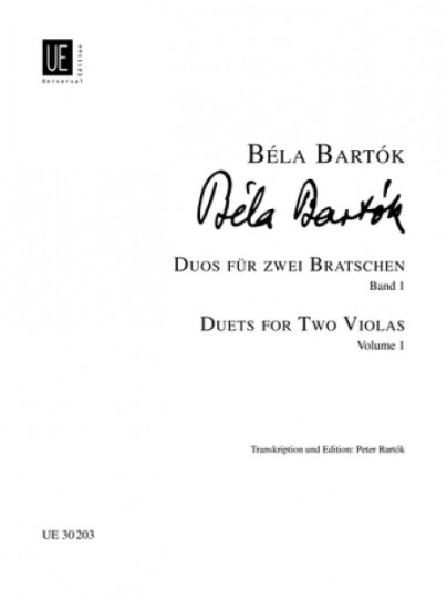 Béla Bartók 44 Duos voor 2 Violen voor 2 altviolen, Band 1 